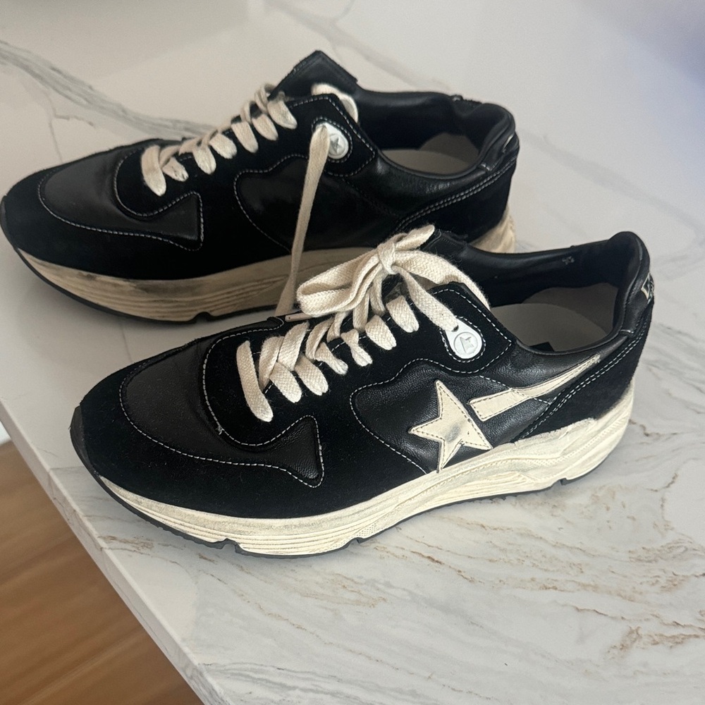 Golden Goose Black and White Athletic Sneakers